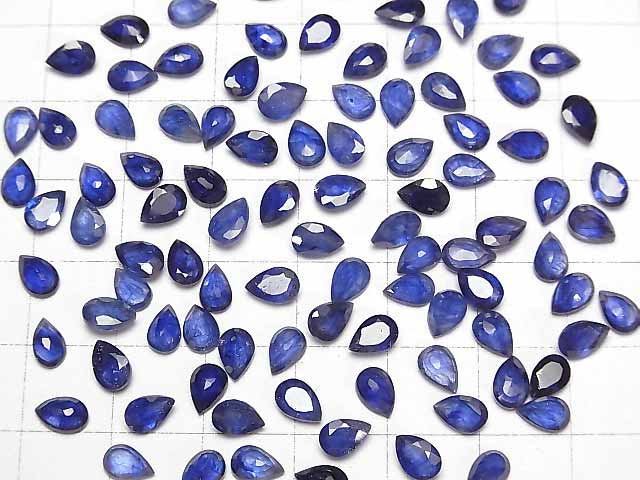 [Video]High Quality Blue Sapphire AAA- Loose stone Pear shape Faceted 6x4mm 5pcs