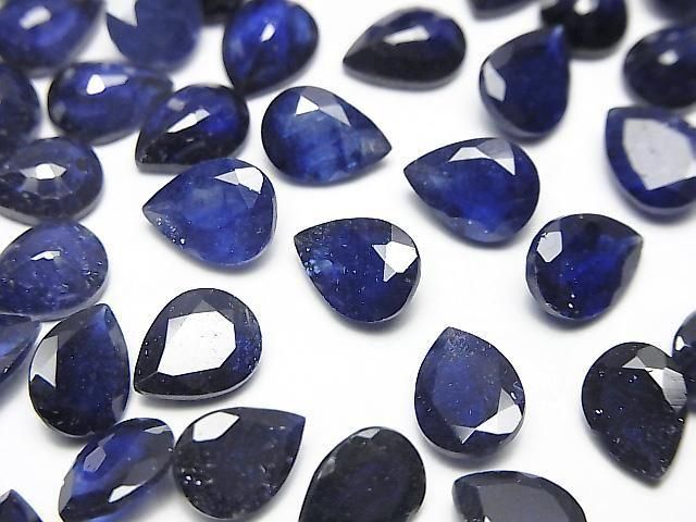[Video] High Quality Blue Sapphire AAA- Loose Stone Pear Shape Faceted 8x6mm 2pcs