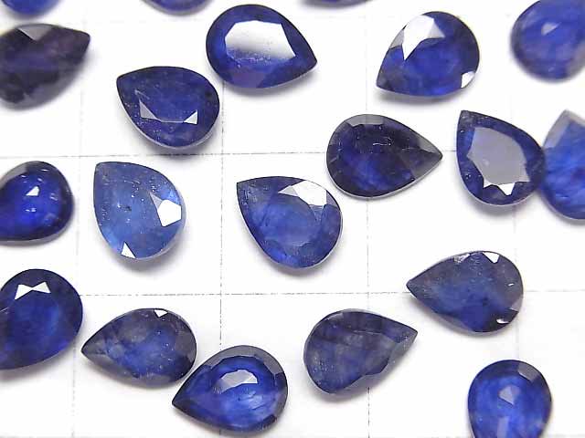 [Video]High Quality Blue Sapphire AAA- Loose stone Pear shape Faceted 8x6mm 2pcs