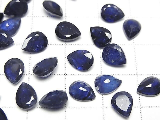 [Video] High Quality Blue Sapphire AAA- Loose Stone Pear Shape Faceted 8x6mm 2pcs
