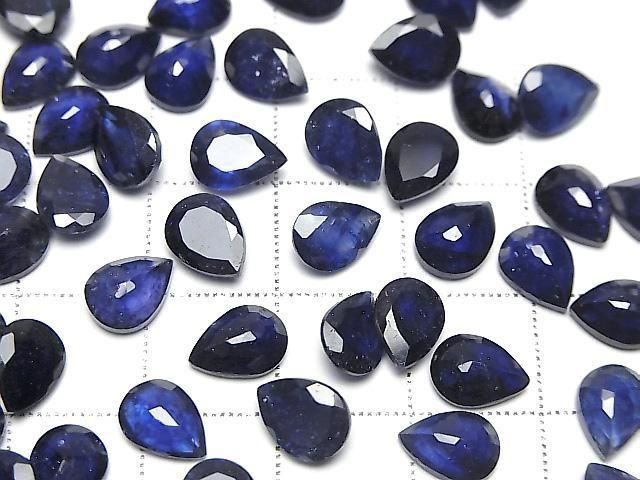 [Video] High Quality Blue Sapphire AAA- Loose Stone Pear Shape Faceted 8x6mm 2pcs