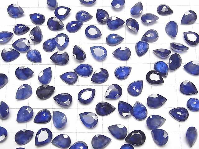 [Video]High Quality Blue Sapphire AAA- Loose stone Pear shape Faceted 8x6mm 2pcs