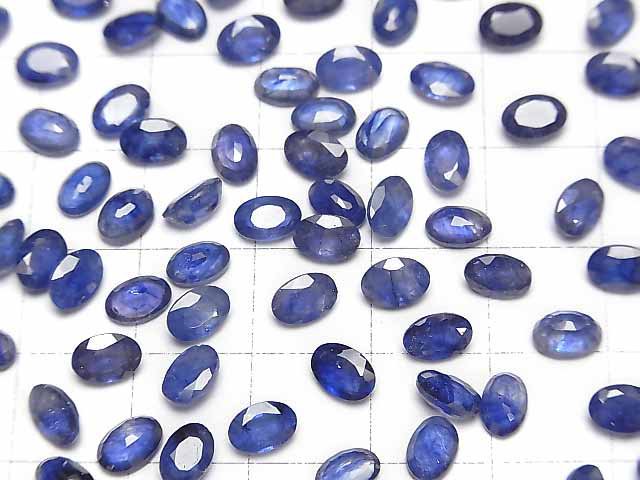 [Video]High Quality Blue Sapphire AAA- Loose stone Oval Faceted 6x4mm 5pcs