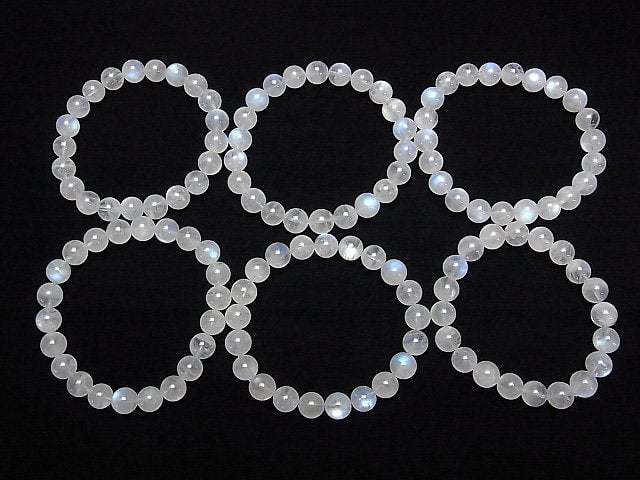 [Video]Rainbow Moonstone AAA- Round 9mm Bracelet