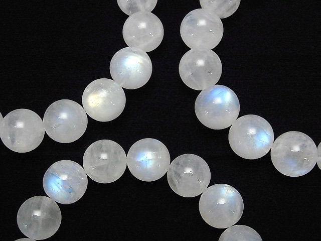 [Video]Rainbow Moonstone AAA- Round 13mm Bracelet