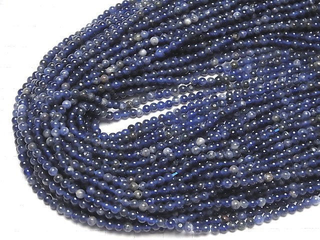 [Video] Sodalite AA++ Round 3mm 1strand beads (aprx.15inch/38cm)