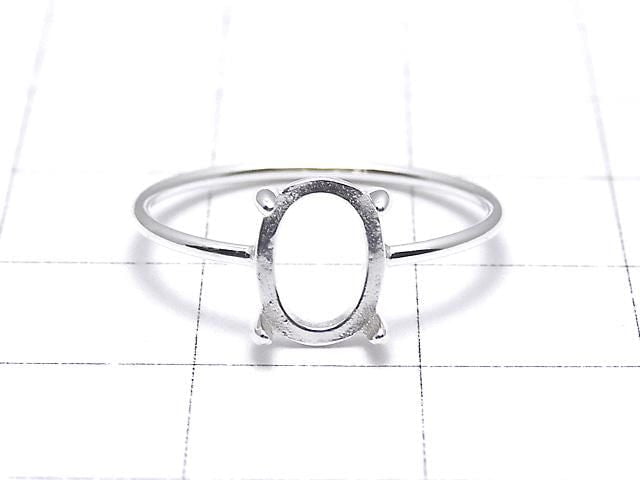[Video] Silver925 Ring Frame (Prong Setting) Oval 8x6mm Size 11 No Coating 1pc
