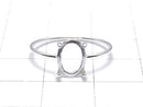 [Video]Silver925 Ring Frame (Prong Setting) Oval 8x6mm No. 11 No coating 1pc