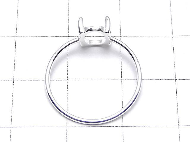 [Video] Silver925 Ring Frame (Prong Setting) Oval 8x6mm Size 11 No Coating 1pc