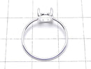 [Video]Silver925 Ring Frame (Prong Setting) Oval 8x6mm No. 11 No coating 1pc