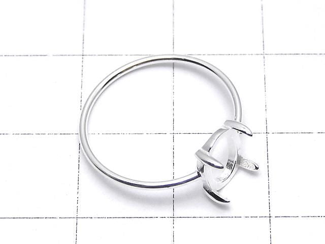 [Video] Silver925 Ring Frame (Prong Setting) Oval 8x6mm Size 11 No Coating 1pc