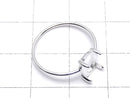 [Video]Silver925 Ring Frame (Prong Setting) Oval 8x6mm No. 11 No coating 1pc