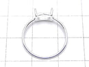 [Video]Silver925 Ring Frame (Prong Setting) Horizontal Oval 8x6mm No. 11 No coating 1pc