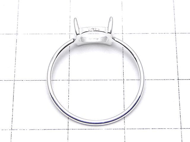 [Video]Silver925 Ring Frame (Prong Setting) Horizontal Oval 8x6mm No.11 No coating 1pc