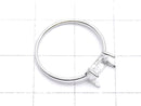 [Video]Silver925 Ring Frame (Prong Setting) Horizontal Oval 8x6mm No. 11 No coating 1pc