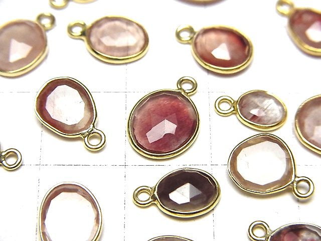 [Video]Andesine AA++ Bezel Setting Freeform Rose Cut [One Side] 18KGP 5pcs