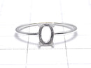 [Video]Silver925 Ring Frame (Prong Setting) Oval 6x4mm No.11 No coating 1pc