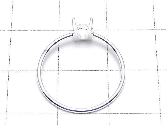 [Video] Silver925 Ring Frame (Prong Setting) Oval 6x4mm Size 11 No Coating 1pc