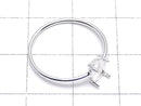 [Video]Silver925 Ring Frame (Prong Setting) Oval 6x4mm No.11 No coating 1pc