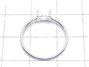 [Video]Silver925 Ring Frame (Prong Setting) Horizontal Oval 6x4mm No. 11 No coating 1pc