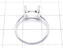 [Video]Silver925 Ring Frame (Prong Setting) Horizontal Oval 10x8mm No.11 No coating 1pc