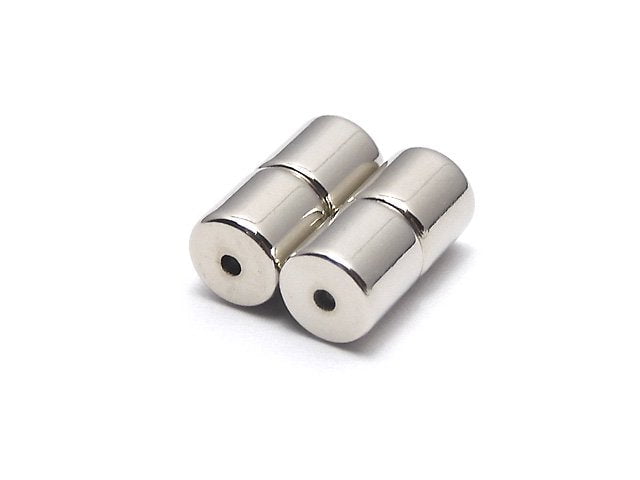 Metal parts magnetic Clasp 9x5x5mm silver color 4 pairs