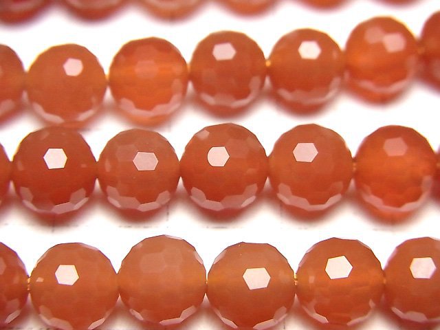 High Quality!  Carnelian AAA 128Faceted Round 8mm 1strand beads (aprx.15inch/37cm)