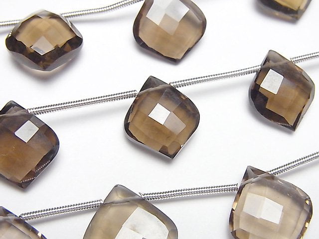 [Video]High Quality Smoky Quartz AAA Transformed Faceted Pear Shape 1strand (8pcs)