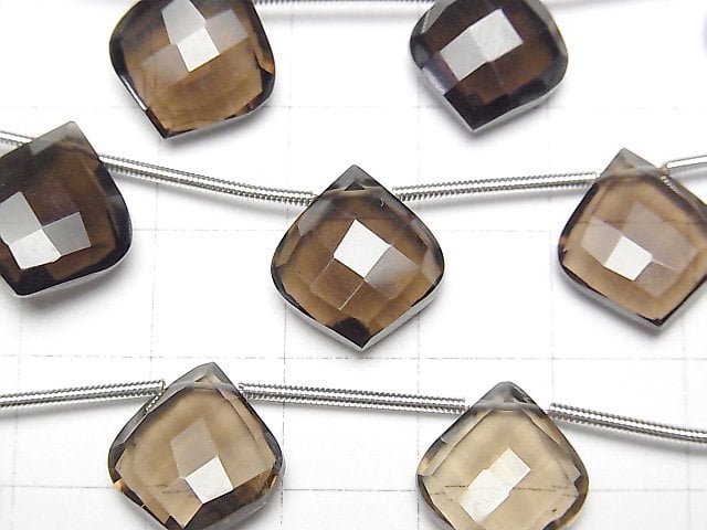 [Video]High Quality Smoky Quartz AAA Transformed Faceted Pear Shape 1strand (8pcs)