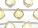 [Video]High Quality Lemon Quartz AAA Transformed Faceted Pear Shape 1strand (8pcs )