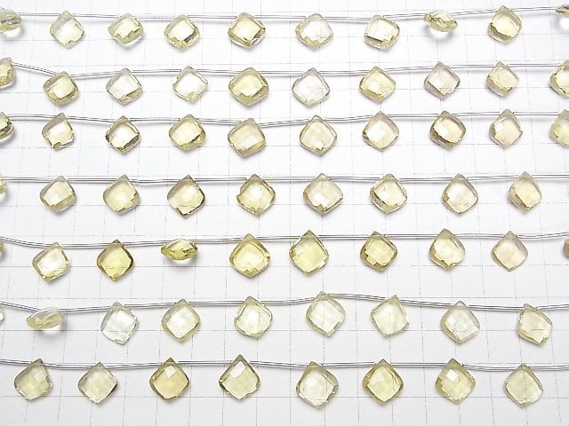 [Video]High Quality Lemon Quartz AAA Transformed Faceted Pear Shape 1strand (8pcs )