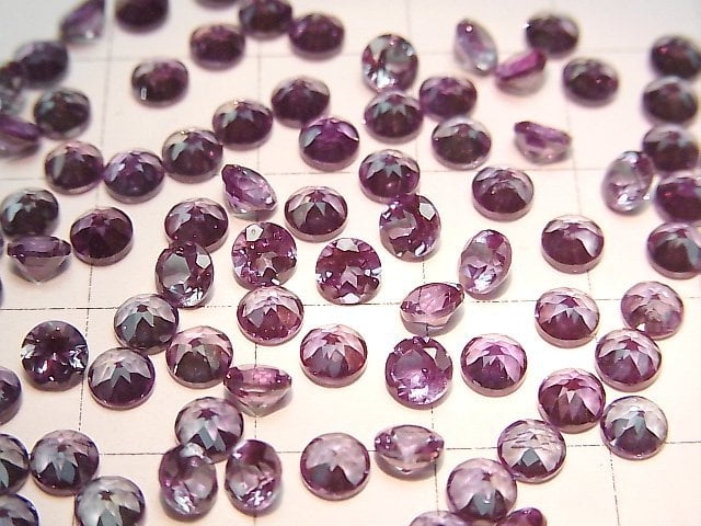 [Video]Synthetic Alexandrite AAA Loose stone Round Faceted 4x4mm 1pc