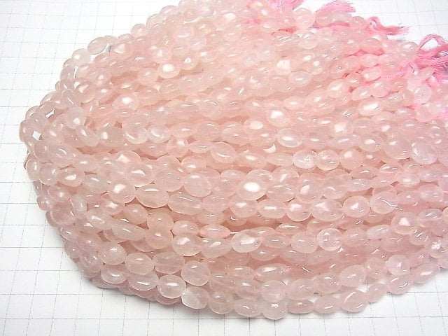 [Video] Madagascar Rose Quartz AA++ Nugget 1strand beads (aprx.14inch/34cm)