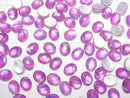 [Video] White Shell x Crystal AAA Oval Faceted Cabochon 10x8mm [Pink Purple] 2pcs