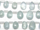 [Video]High Quality Sky Kyanite AA++ Pear shape (Smooth) 1strand beads (aprx.7inch/17cm)