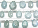 [Video]High Quality Sky Kyanite AA++ Pear shape (Smooth) 1strand beads (aprx.7inch/17cm)