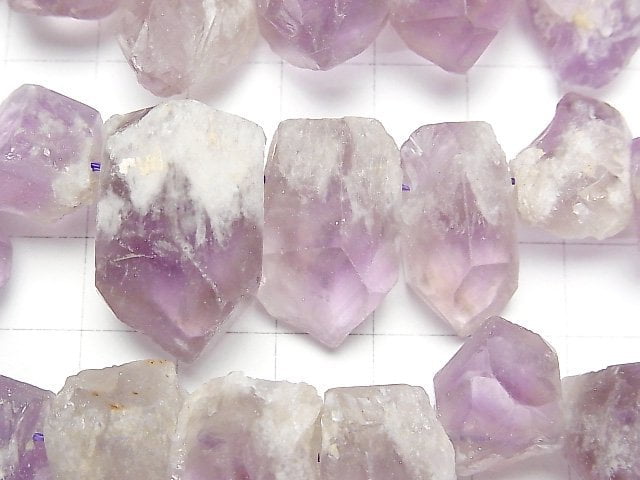 [Video]Amethyst Point Rough Rock Nugget 1strand beads (aprx.15inch/36cm)