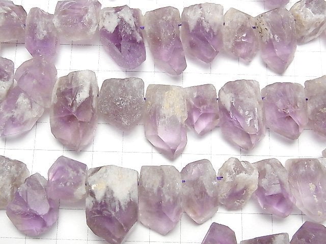 [Video]Amethyst Point Rough Rock Nugget 1strand beads (aprx.15inch/36cm)