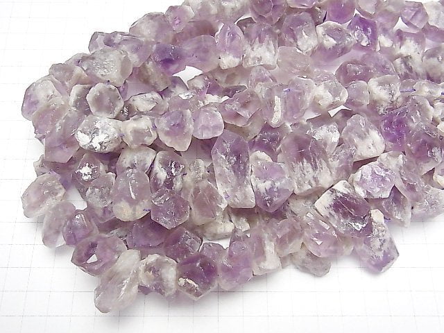 [Video]Amethyst Point Rough Rock Nugget 1strand beads (aprx.15inch/36cm)