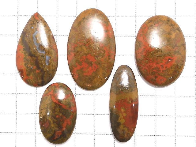 [Video][One of a kind] Sean Agate Cabochon 5pcs set NO.88