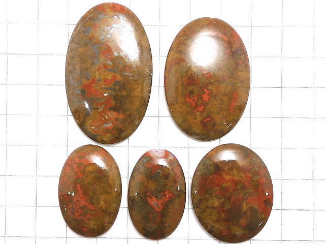 [Video][One of a kind] Sean Agate Cabochon 5pcs set NO.89