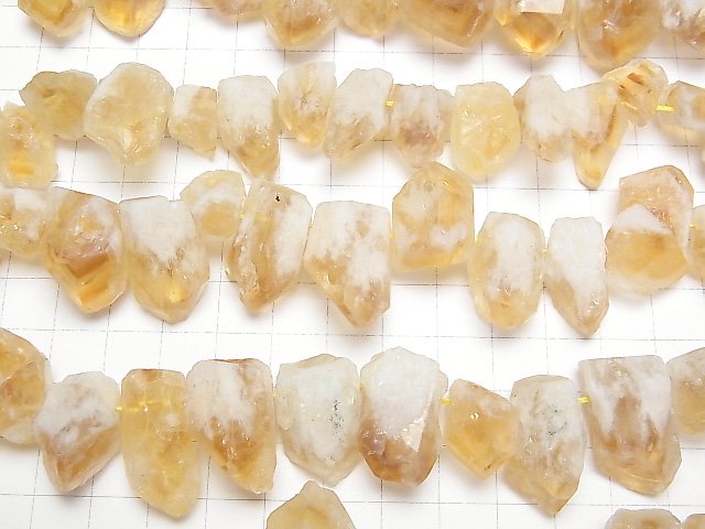 [Video] Citrine Point Rough Rock Nugget 1strand beads (aprx.15inch/36cm)