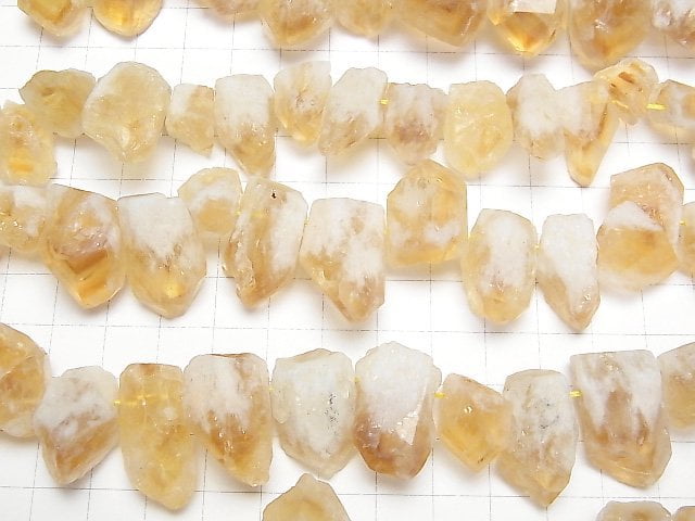 [Video] Citrine Point Rough Rock Nugget 1strand beads (aprx.15inch/36cm)