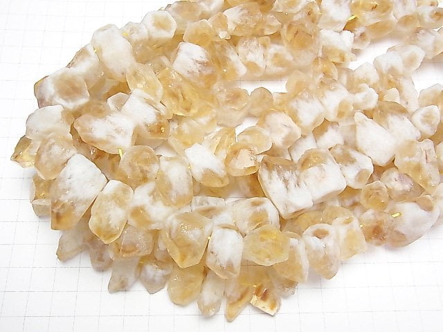 [Video] Citrine Point Rough Rock Nugget 1strand beads (aprx.15inch/36cm)