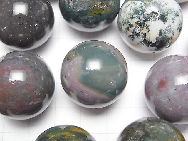 [Video] Indian Agate Sphere ,Round 25mm 1pc