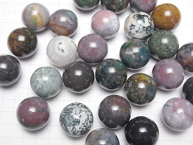 [Video] Indian Agate Sphere ,Round 25mm 1pc