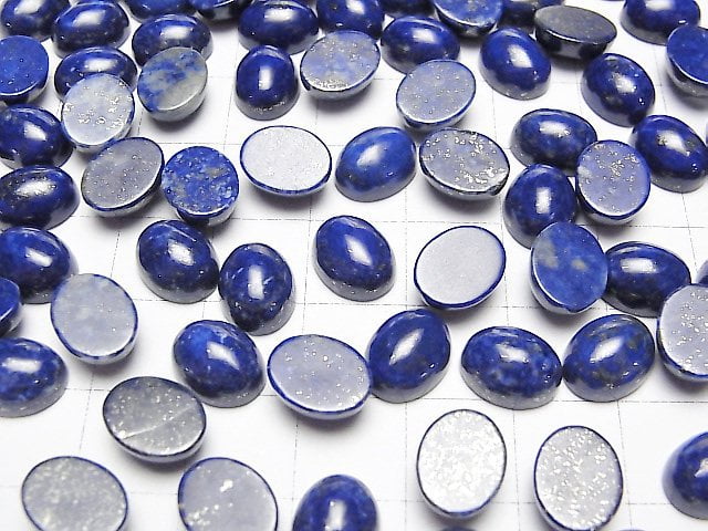 [Video]Lapislazuli AAA- Oval Cabochon 10x8mm 3pcs