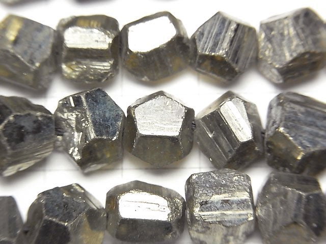 [Video] Pyrite Rough Faceted Nugget half or 1strand (aprx.15inch/37cm)