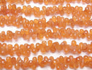 [Video]High Quality Carnelian AA++ Drop Faceted Briolette half or 1strand beads (aprx.7inch/19cm)