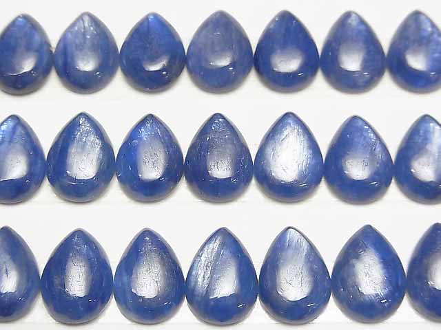 [Video]High quality Kyanite AAA Pear shape Cabochon 14x10mm 1pc